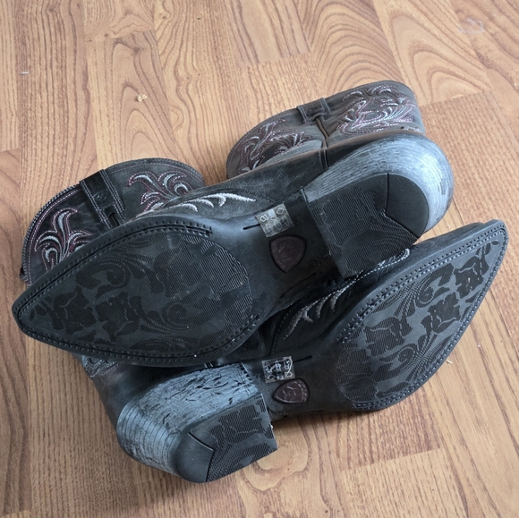 Ariat Black Cowboy Western Boots - Picture 7 of 9